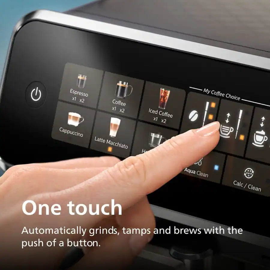 Philips - 3300 Fully Automatic Espresso and Coffee Machine with LatteGo Milk Frother, Black and Chrome - Black/Silver