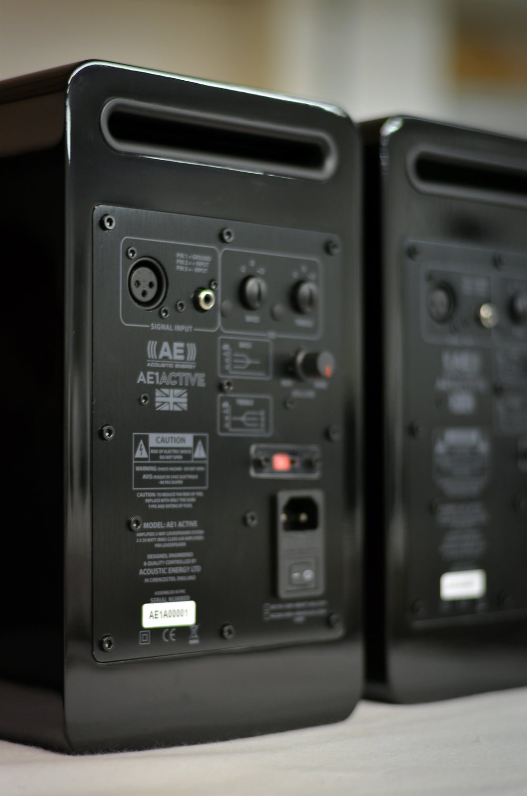 Acoustic Energy AE1 Active Piano Black Speakers