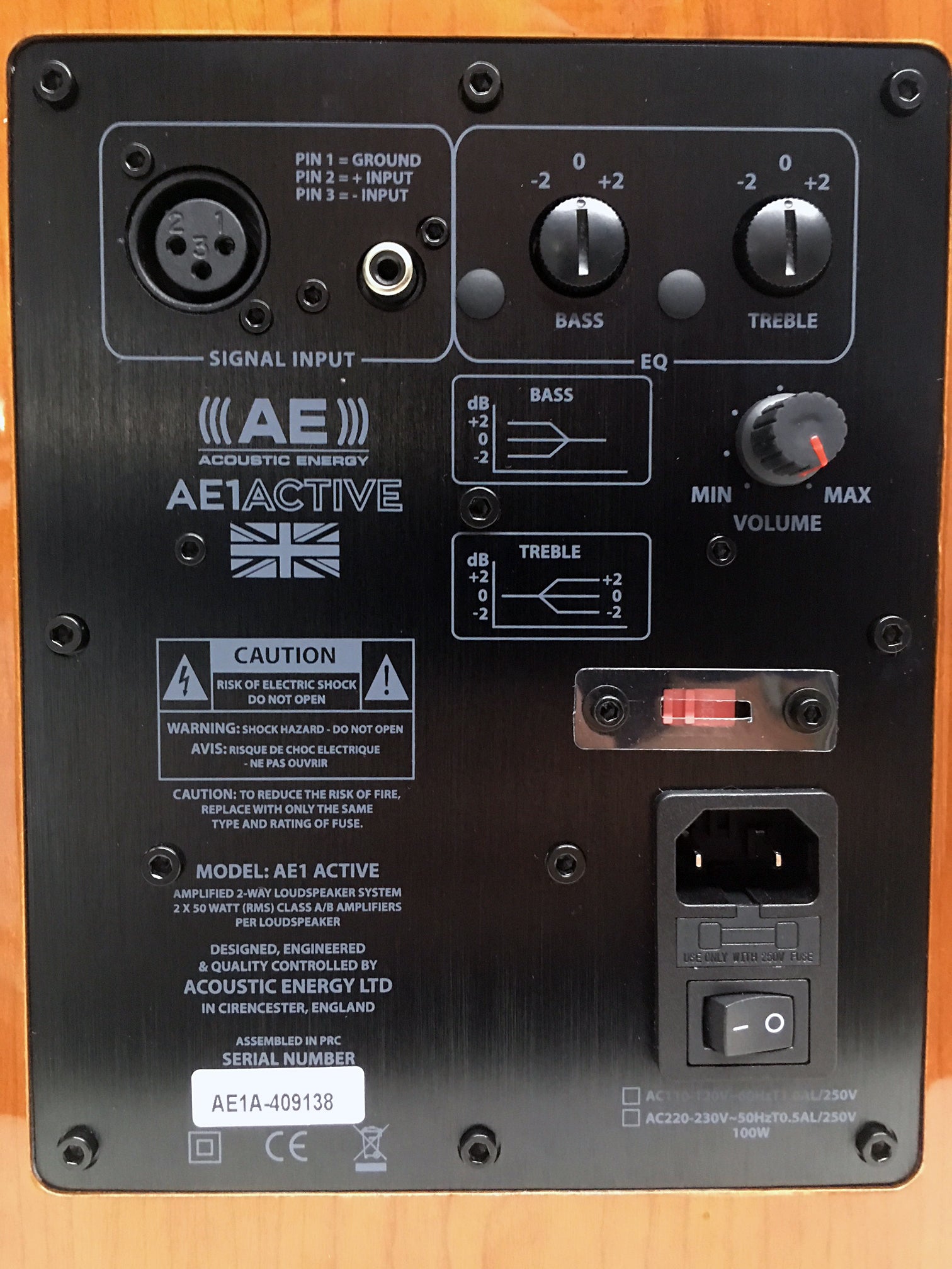 Acoustic Energy AE1 Active Piano Black Speakers